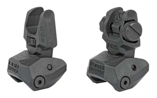 Sights Lasers F.A.B. Defense FAB DEF POLY FLIP-UP SIGHT SET BLK